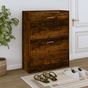 Pood24 обувной шкаф, копченый дуб, 63 x 24 x 81 см, искусственное дерево