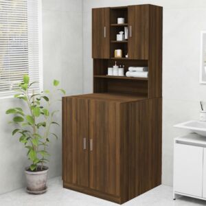 Шкаф для стиральной машины Pood24, дуб коричневый, 70,5 x 25,5 x 90 см