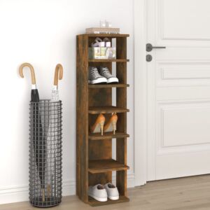 Полка для обуви Pood24, копченый дуб, 25 x 27 x 102 см, искусственное дерево