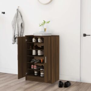 Pood24 обувной шкаф, дуб коричневый, 60x35x92 см, искусственное дерево