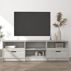 Тумба под ТВ Pood24, серый бетон, 150x33,5x45 см, искусственное дерево
