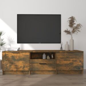 Pood24 Тумба под ТВ, копченый дуб, 140x35x40 см, искусственное дерево