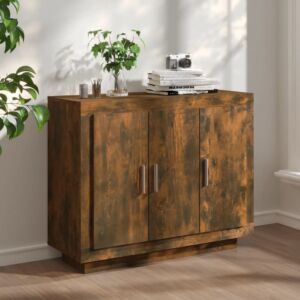 Сервант Pood24, копченый дуб, 92 x 35 x 75 см, искусственное дерево