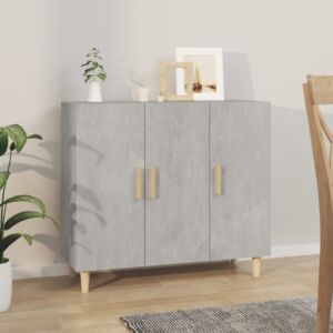 Сервант Pood24, серый бетон, 90 x 34 x 80 см, искусственное дерево