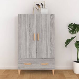 Высокий шкаф Pood24, дуб Сонома серый, 70 x 31 x 115 см, искусственное дерево