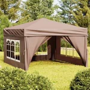 Pood24 kokkupandav peotelk seintega, pruunikashall, 3 x 3 m