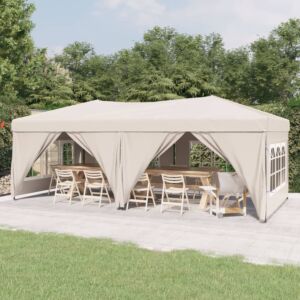 Pood24 kokkupandav peotelk külgseintega, kreemjas, 3 x 6 m