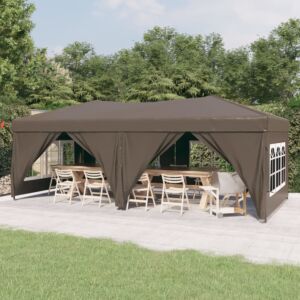 Pood24 kokkupandav peotelk külgseintega, pruunikashall, 3 x 6 m