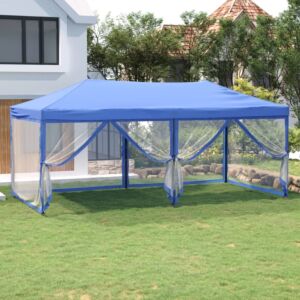 Pood24 kokkupandav peotelk külgseintega, sinine, 3 x 3 m