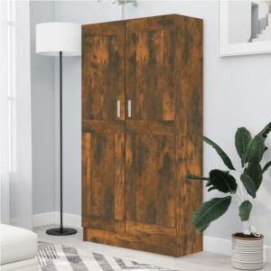 Книжный шкаф Pood24, копченый дуб, 82,5 x 30,5 x 150 см, искусственное дерево