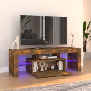 Pood24 Тумба под ТВ со светодиодной подсветкой, копченый дуб, 120 x 35 x 40 см