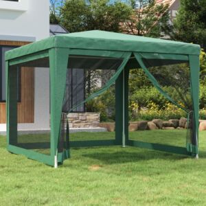 Pood24 peotelk 4 võrgust külgseinaga, roheline, 3 x 3 m HDPE