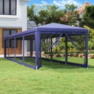 Pood24 peotelk 10 võrgust külgseinaga, sinine, 3 x 12 m HDPE