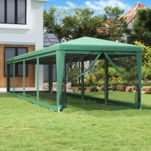 Pood24 peotelk 10 võrgust külgseinaga, roheline, 3x12 m HDPE
