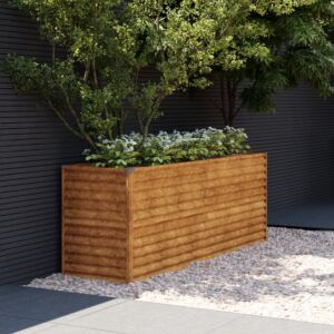 Pood24 taimekast, 196 x 50 x 69 cm, Corten-teras