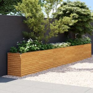 Pood24 taimekast, 578 x 50 x 69 cm, Corten-teras