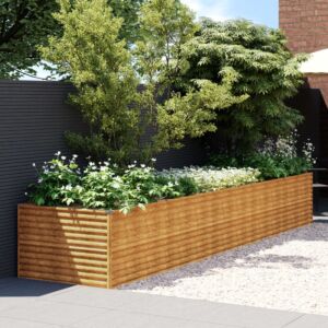 Pood24 taimekast, 479 x 100 x 69 cm, Corten-teras