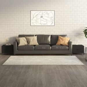 Pood24 kohvilaud metalljalgadega, 2 tk, Must, 50 x 50 x 40 cm