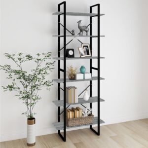 Pood24 высокий шкаф, дуб Сонома серый, 80x30x210 см, искусственное дерево