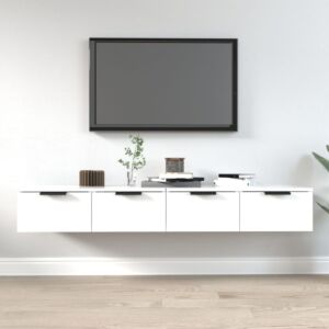Pood24 Навесные шкафы, 2 шт, белые, 68x30x20 см, искусственное дерево