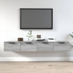Pood24 Навесные шкафы, 2 шт, дуб Сонома серый, 68x30x20 см, искусственное дерево