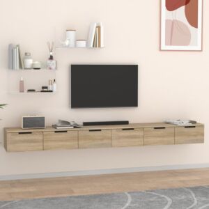 Pood24 Навесной шкаф, 2 шт, дуб сонома, 102x30x20 см, искусственное дерево