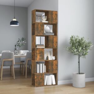 Книжная полка/разделитель Pood24, копченый дуб, 60 x 24 x 186 см
