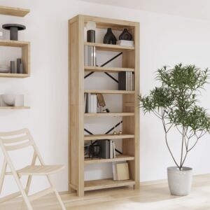 Pood24 книжный шкаф с 7 полками, 80 x 30 x 200 см, дерево акации