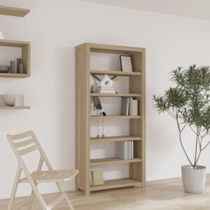 Книжный шкаф Pood24 с 6 полками, 80 x 30 x 170 см, дерево акации