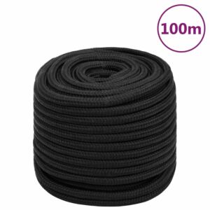 Pood24 paadiköis, täismust, 16 mm, 100 m, polüpropüleen