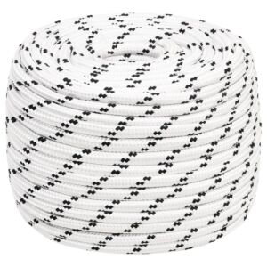Pood24 punutud paadiköis, valge, 14 mm x 100 m polüester