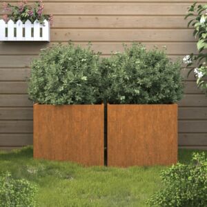 Pood24 taimekast, 2 tk, 42x40x39 cm, Corten teras