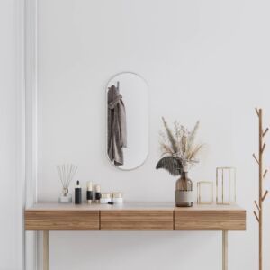 Pood24 seinapeegel, hõbedane, 70 x 30 cm, ovaalne