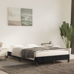 Pood24 voodiraam, must, 120 x 200 cm, samet