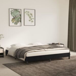 Pood24 voodiraam, must, 160x200 cm, samet
