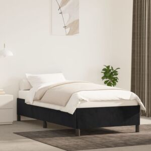Pood24 voodiraam, must, 90x190 cm, samet