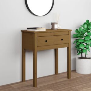 Консоль Pood24, медово-коричневый, 70x35x75 см, дерево сосна