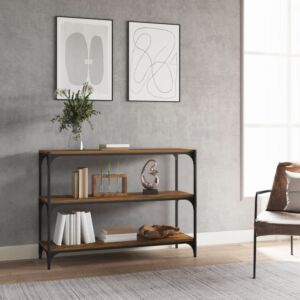 Книжный шкаф Pood24, копченый дуб, 100 x 33 x 70,5 см, искусственное дерево и сталь