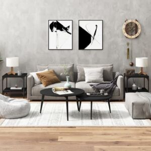 Pood24 lisalauad, 2 tk, must, 40 x 40 x 40 cm, tehispuit