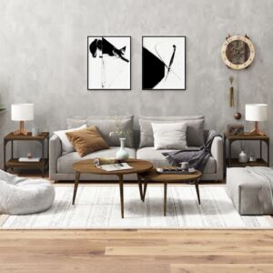 Pood24 lisalauad 2 tk, pruun tamm, 40x40x40 cm, tehispuit