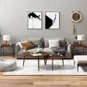 Pood24 lisalauad 2 tk, pruun tamm, 40 x 40 x 35 cm, tehispuit