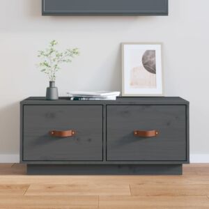 Тумба под ТВ Pood24, серый, 80 x 34 x 35 см, сосна