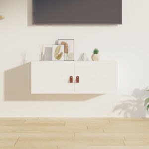 Pood24 навесной шкаф белый 80x30x30 см, дерево сосна