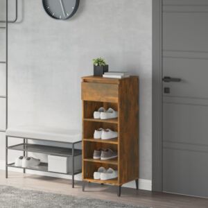 Полка для обуви Pood24, копченый дуб, 40x36x105 см, искусственное дерево