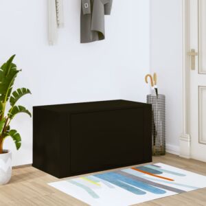 Pood24 настенный шкаф для обуви, черный, 70 x 35 x 38 см, искусственное дерево