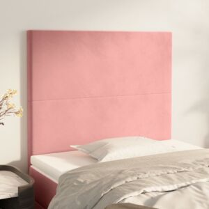 Pood24 voodipeatsid 2 tk, roosa, 100x5x78/88 cm, samet