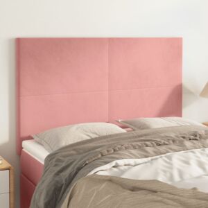 Pood24 voodipeatsid 4 tk, roosa, 72x5x78/88 cm, samet