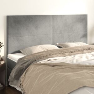 Pood24 voodipeatsid 4 tk, helehall, 90x5x78/88 cm, samet