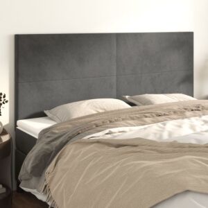 Pood24 voodipeatsid 4 tk, tumehall, 90x5x78/88 cm, samet