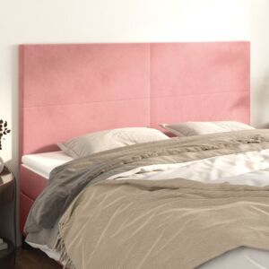 Pood24 voodipeatsid 4 tk, roosa, 90x5x78/88 cm, samet